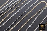 14 K Gold Filled Bar Jewelry Chains, 9.0 mm 925 Sterling Silver Dapped Bar CH #830, Unfinished Long Short Chain CH #736