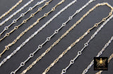 14 K Gold Filled Bar Jewelry Chains, 9.0 mm 925 Sterling Silver Dapped Bar CH #830, Unfinished Long Short Chain CH #736
