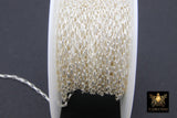 925 Sterling Silver Rolo Chains, Silver Unfinished By The Foot CH #864, 3.5 mm Oval 1.4 mm Thick Rolo Chain