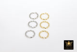 Stainless Steel Gold Jump Rings, 10 mm Open Twisted Silver Rings #858, Large Textured 16 Gauge