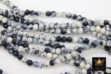 Black and White Jade Beads, 4 mm Black and White beads, Boho Beads BS #244