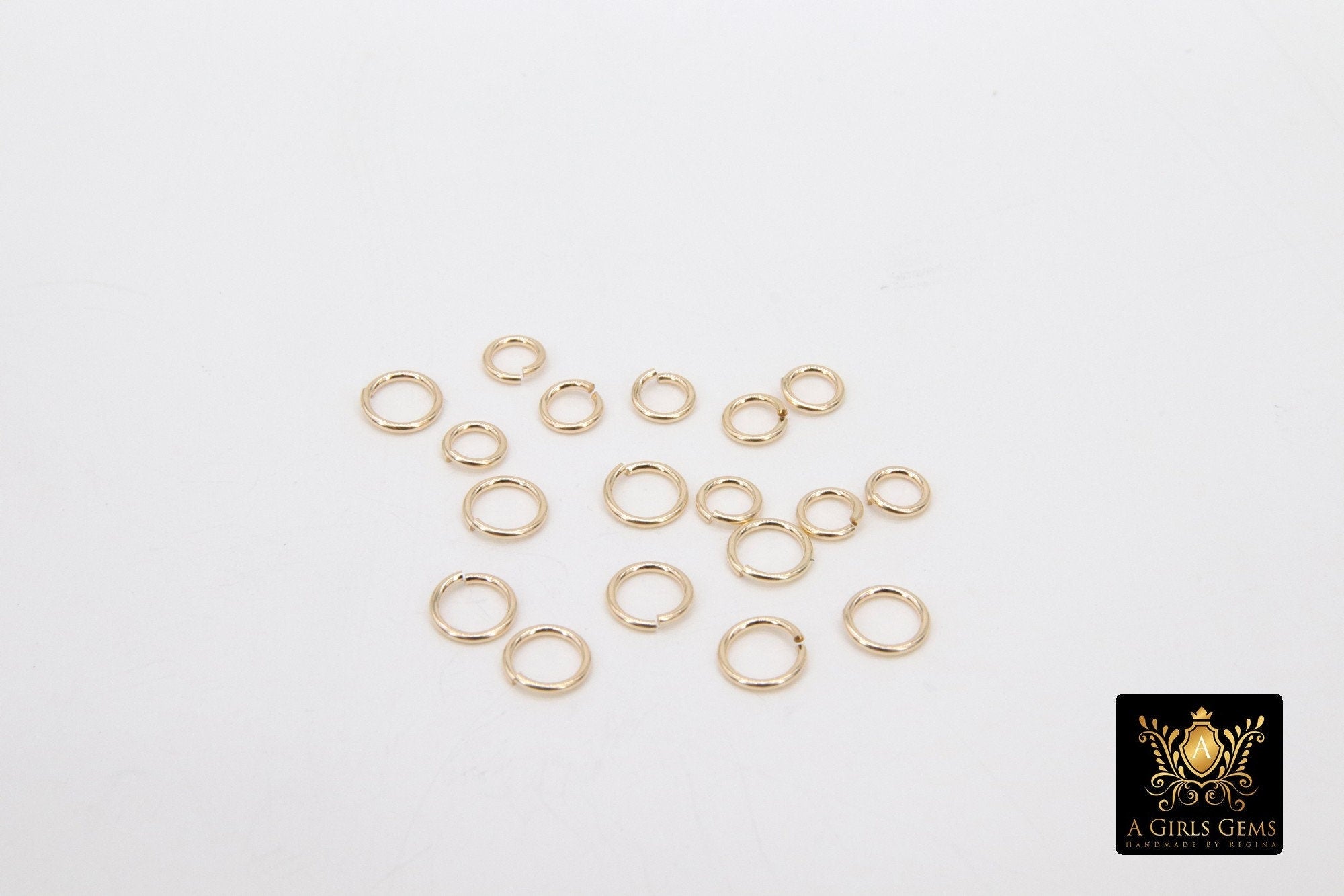 14 K Gold Filled Jump Rings, 3.0 4.0 or 5.0 mm Open Snap Close Rings #3320, 22 Gauge Rings