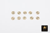 14 K Gold Filled 4 mm Round Disc Connectors, 10 Pc Tiny Flat Gold Blanks #2245, Minimalist 14 20 Jewelry