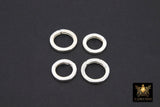 925 Sterling Silver Round Push Clasp, 14 mm 16 mm Silver Round Shaped #2281, 2 Size Clip Connectors