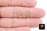 14 K Gold Filled Cross Charms, 16 mm Gold Filigree Textured Crosses, Pattern Textured 14 20 Jewelry