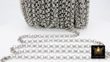 Stainless Steel ROLO Chain, 7 mm Silver Chains CH #208, Large Unfinished Round Rolo