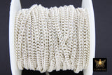 925 Sterling Silver Curb Chain, 4 mm Dainty Curb Chain CH #833, Silver Unfinished Cable Jewelry 3.2 mm Chain