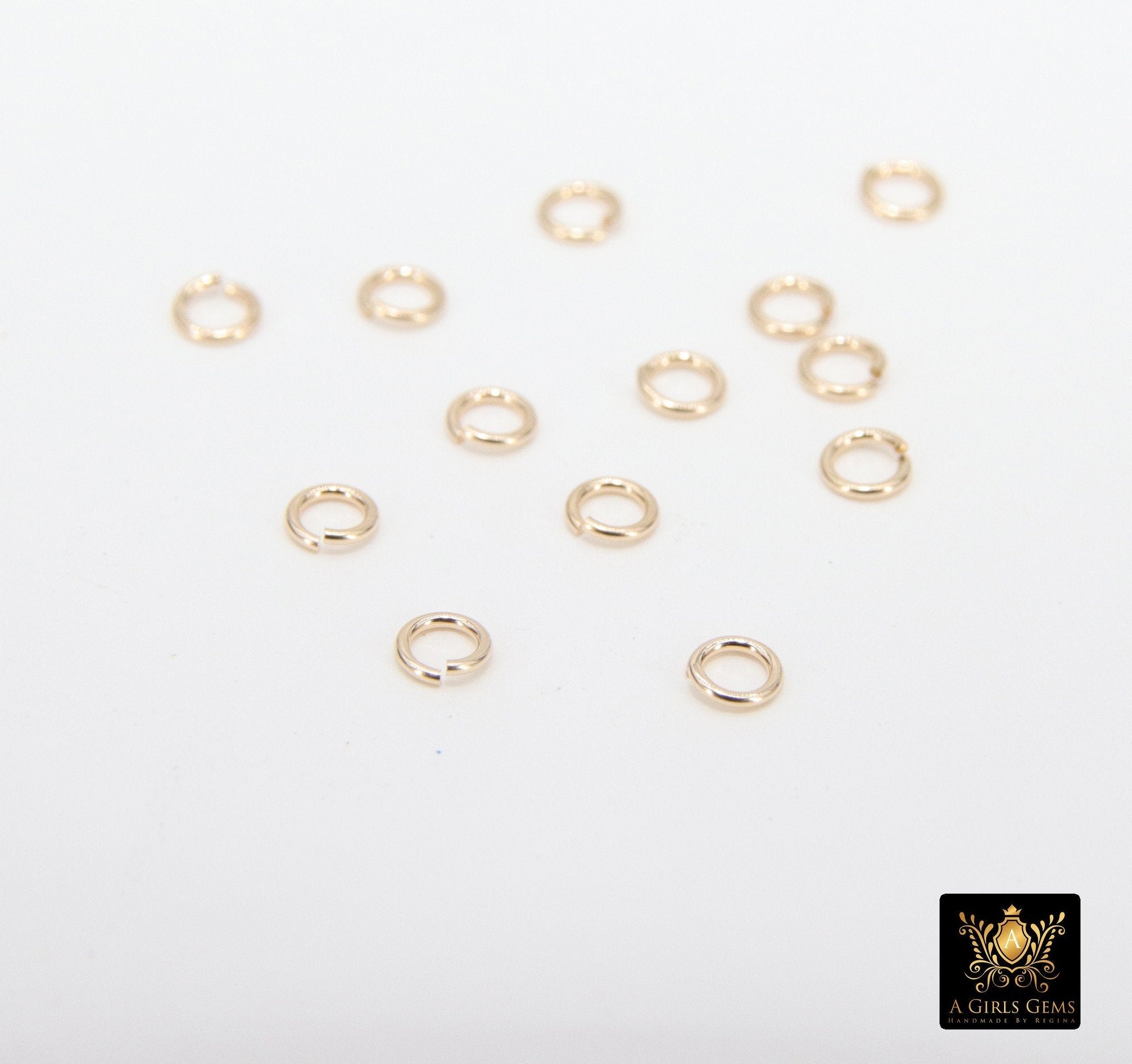 14 K Gold Filled Jump Rings, 2.3, 2.5 or 3.0 mm Open Snap Close Rings #3315