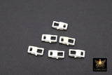 925 Sterling Silver Lobster Clasps, Silver Rectangle Shape Clasps #2815, 6 x 12 mm Stamped
