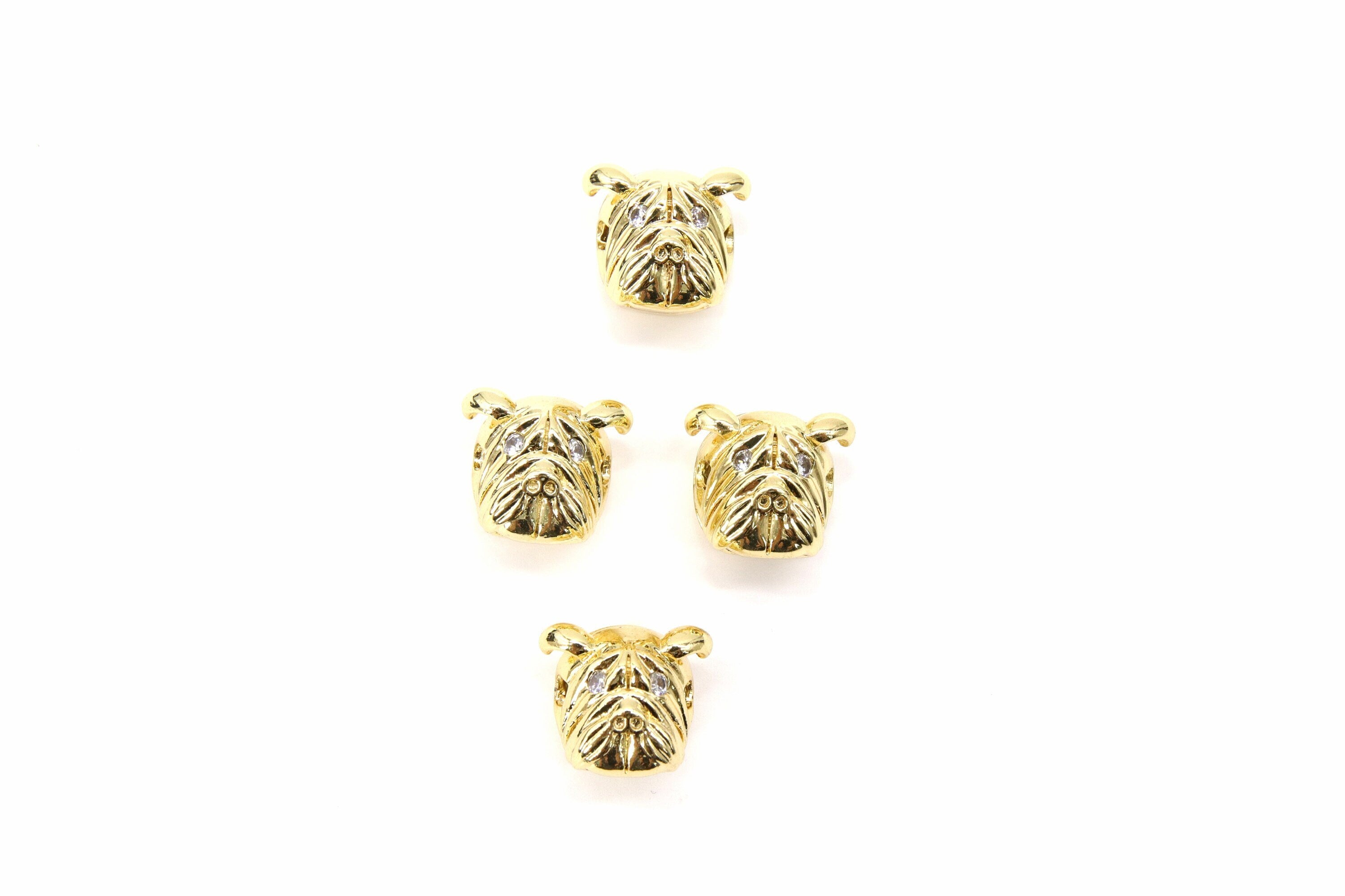 Gold Georgia Bulldog Bead