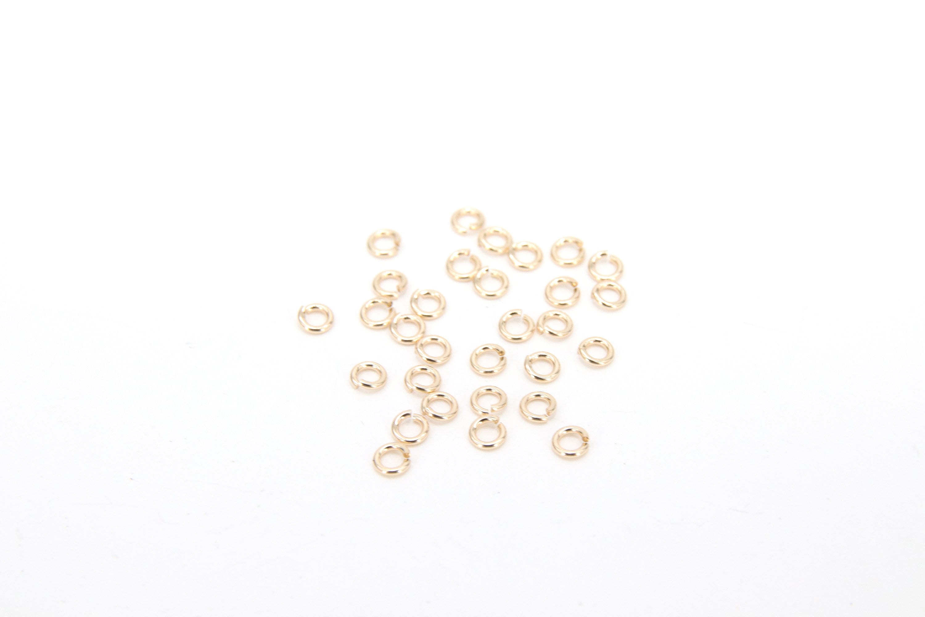 14 K Gold Filled Jump Rings, 3.0 4.0 or 5.0 mm Open Snap Close Rings #3320, 22 Gauge Rings