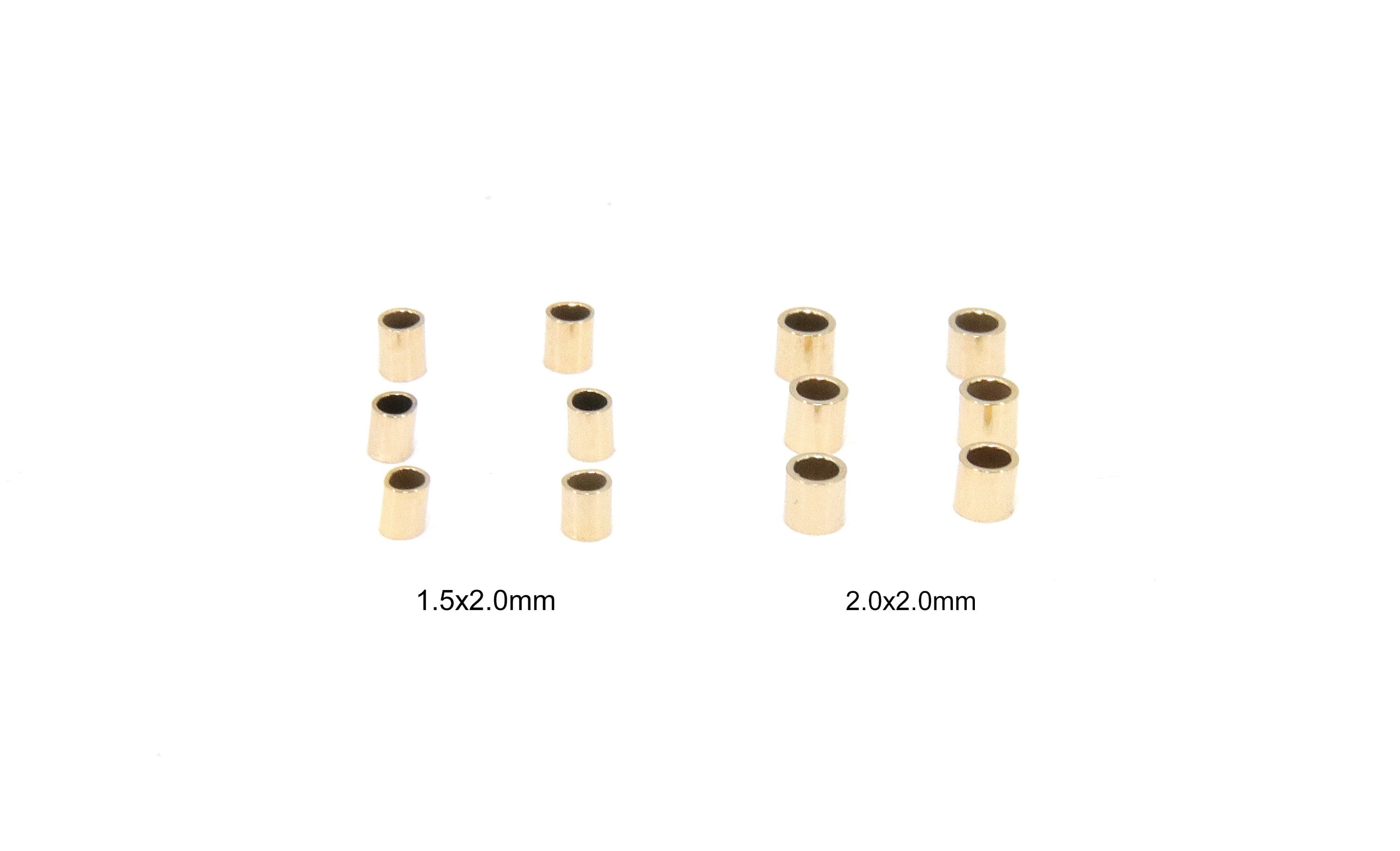 14 K Gold Filled Crimp Beads, Gold Crimp Tube Beads AG #2295, 1.0 mm