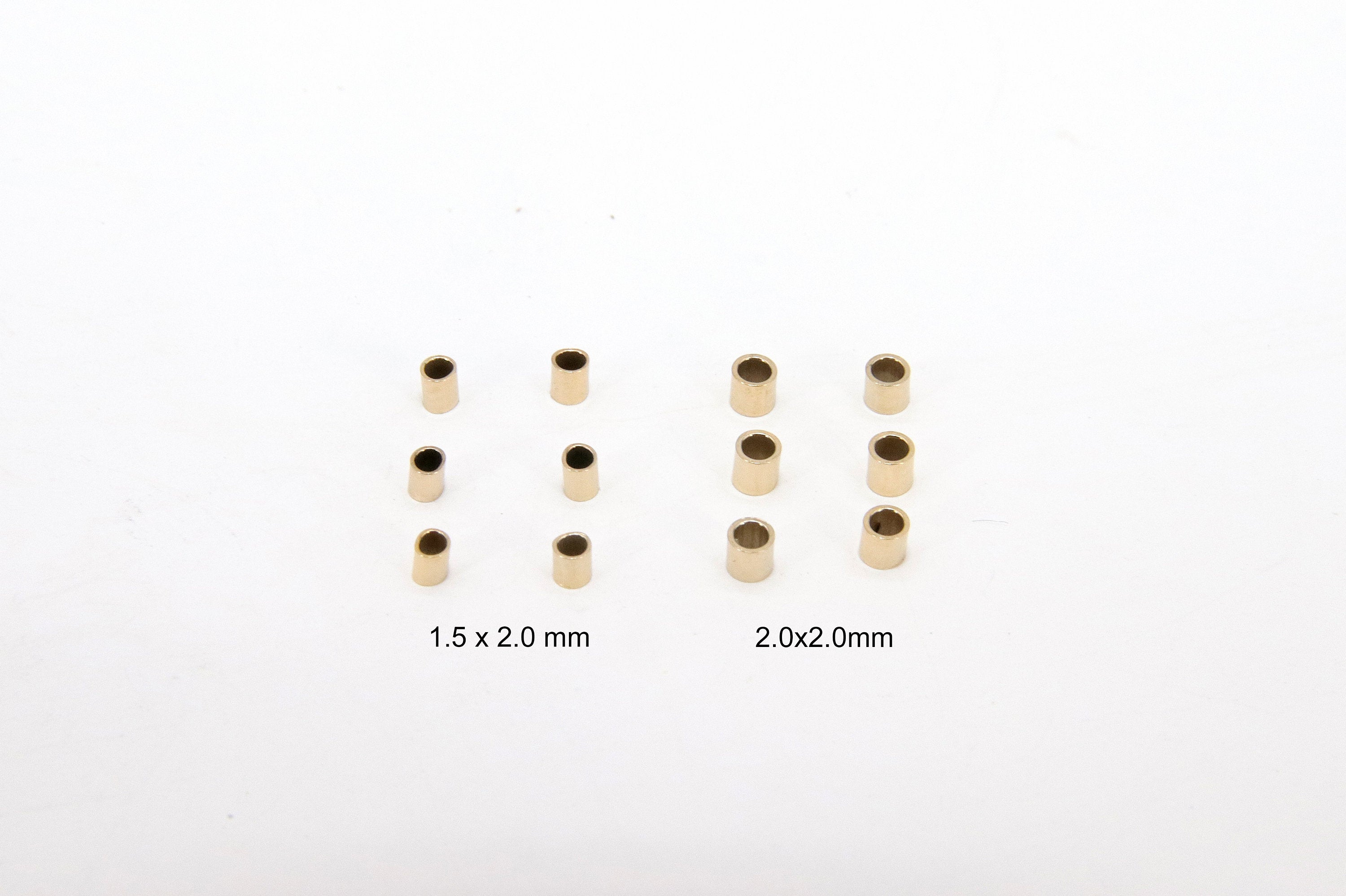 14 K Gold Filled Crimp Beads, Gold Crimp Tube Beads AG #2295, 1.0 mm