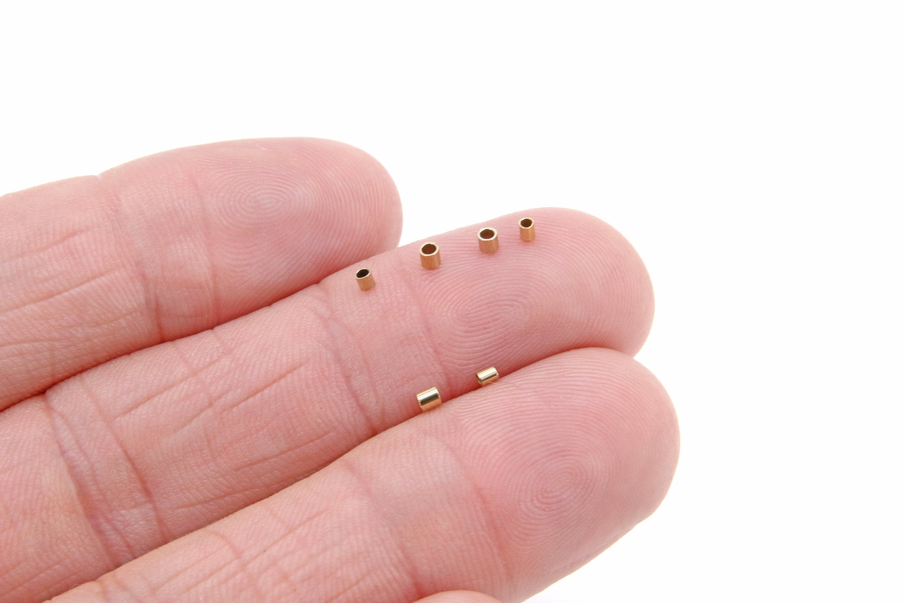 14 K Gold Filled Crimp Beads, Gold Crimp Tube Beads AG #2295, 1.0 mm