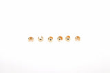 14 K Gold Crimp Cover, Gold 2.5 mm, 3.0mm or 4.0 mm Half Open Bead AG#2209