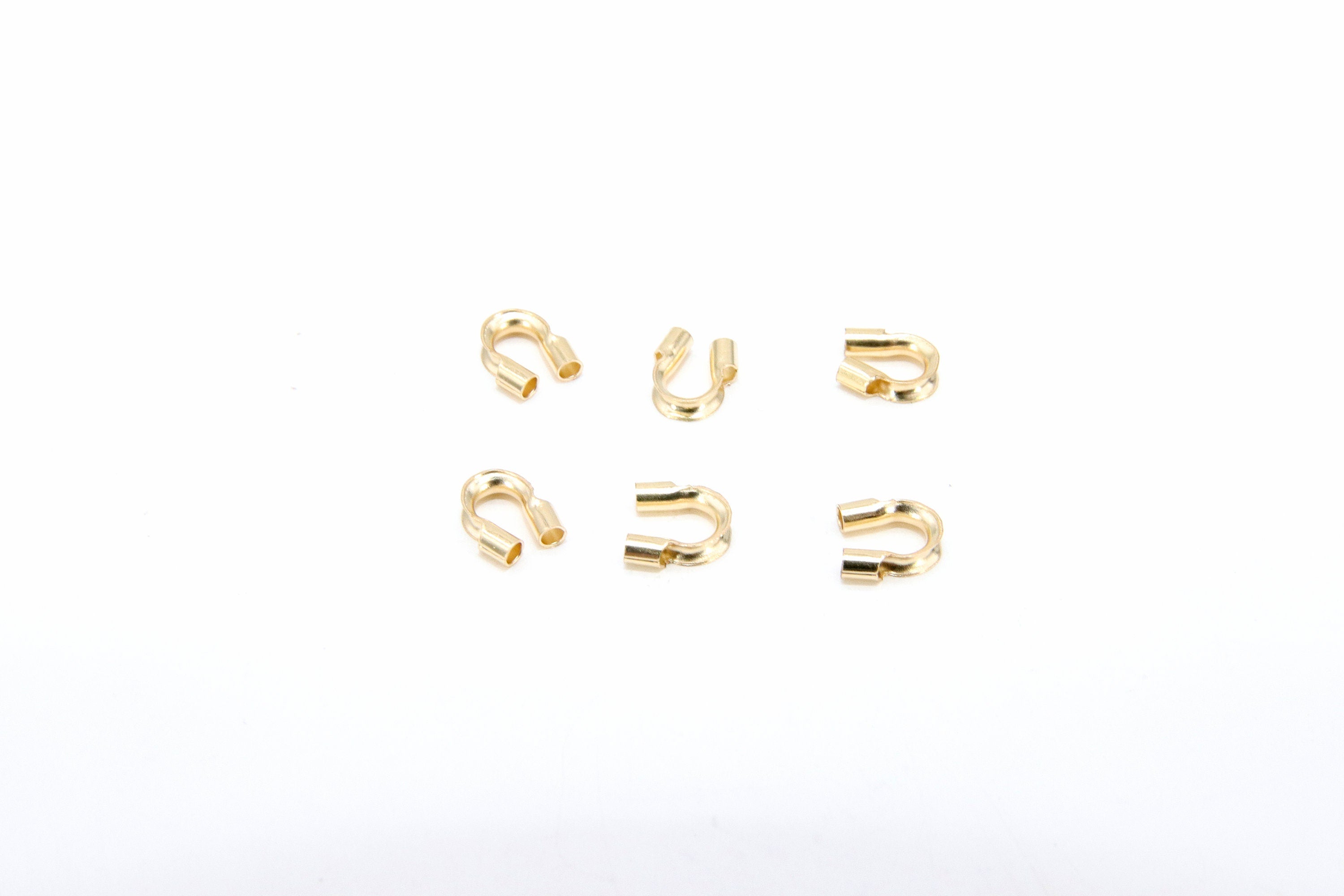 14 K Gold Filled Cable Wire Guard, 925 Sterling Silver Wire Savers AG #700, 3 Sizes Cable Thimble Guardian Protector