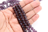 Glass Purple Crystal Beads, Crystal Rondelle Beads BS #178, sizes 8 x 6 mm