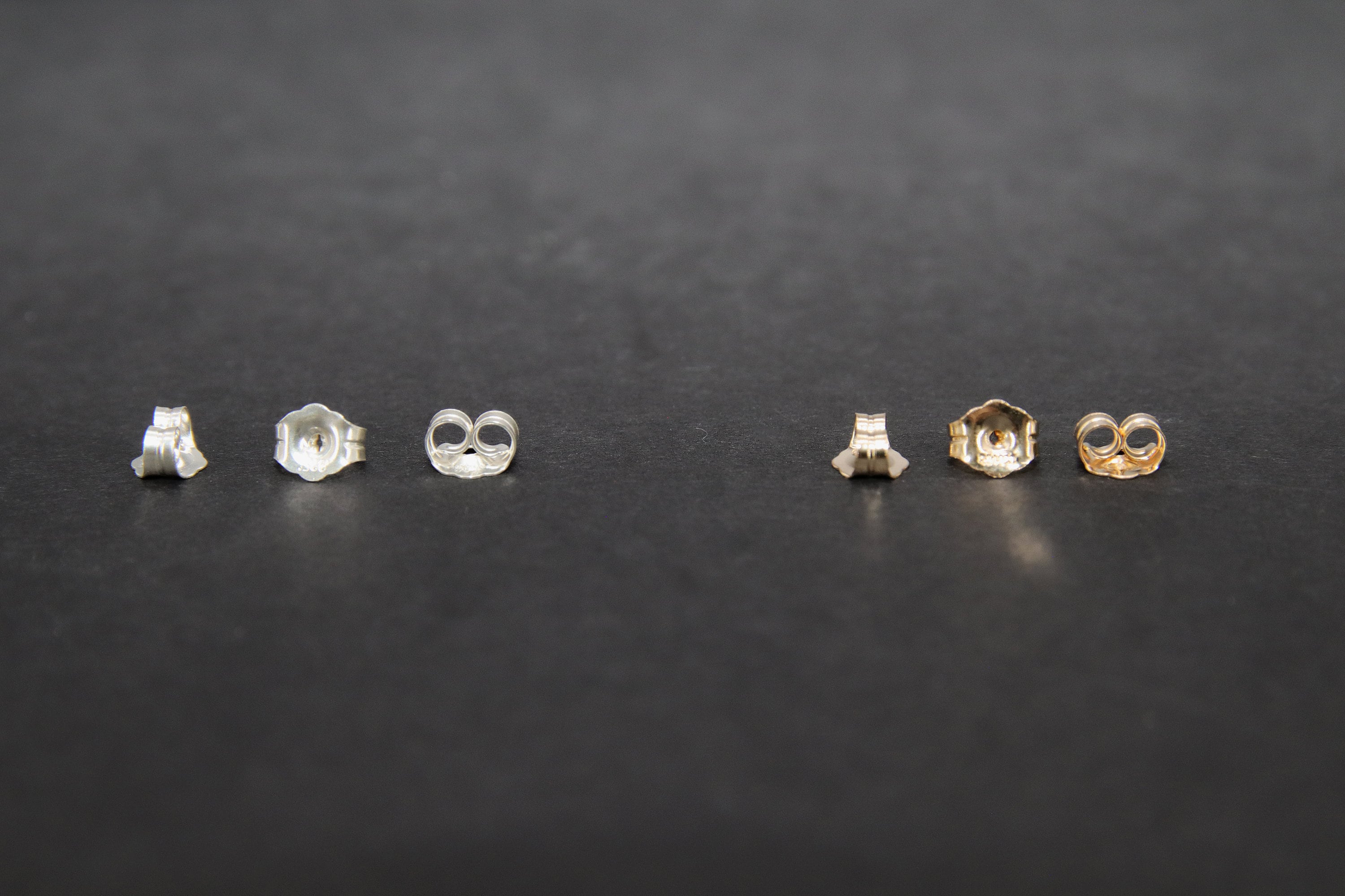 14K Gold Filled Earring Backs, 925 Sterling Silver Butterfly Backs AG #324, 5 mm Gold or Silver Post Push Backs