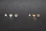 14K Gold Filled Earring Backs, 925 Sterling Silver Butterfly Backs AG #324, 5 mm Gold or Silver Post Push Backs