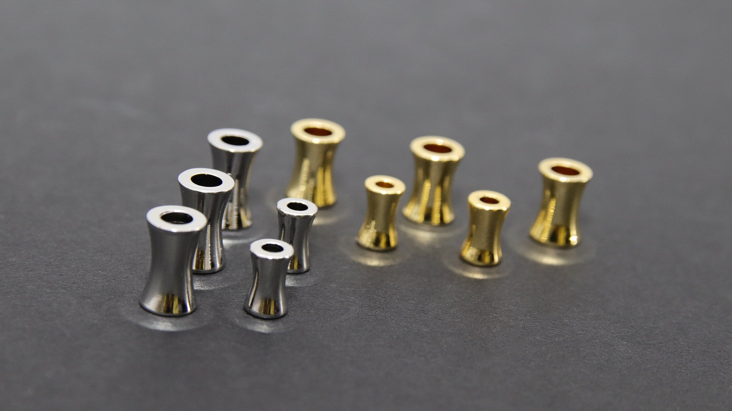 Gold Hourglass Bead, 6 mm Silver Long Tube Beads AG #3341, 8 mm Fluted Spacer Beads