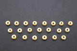 Brushed Gold Spacer Drum Beads, 20 Pc Donut Saucer Round 4 mm 6 mm Discs #840, Round Metal Rondelle Beads