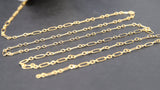 14 K Gold Filled Bar Jewelry Chains, 6.0 mm 925 Sterling Silver Flat Cable CH #820, Unfinished Long and Short