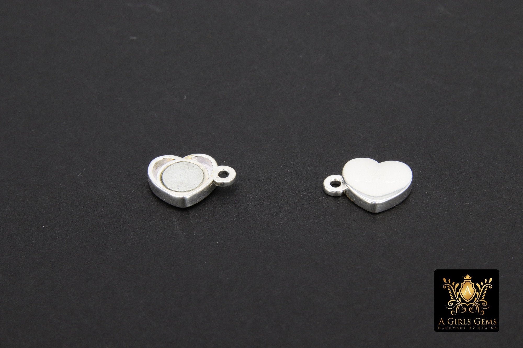 10 mm Super Strong 925 Sterling Silver Bracelet Clips #868, 10 mm High Quality Heart Connector, Arthritis Magnetic Jewelry Findings