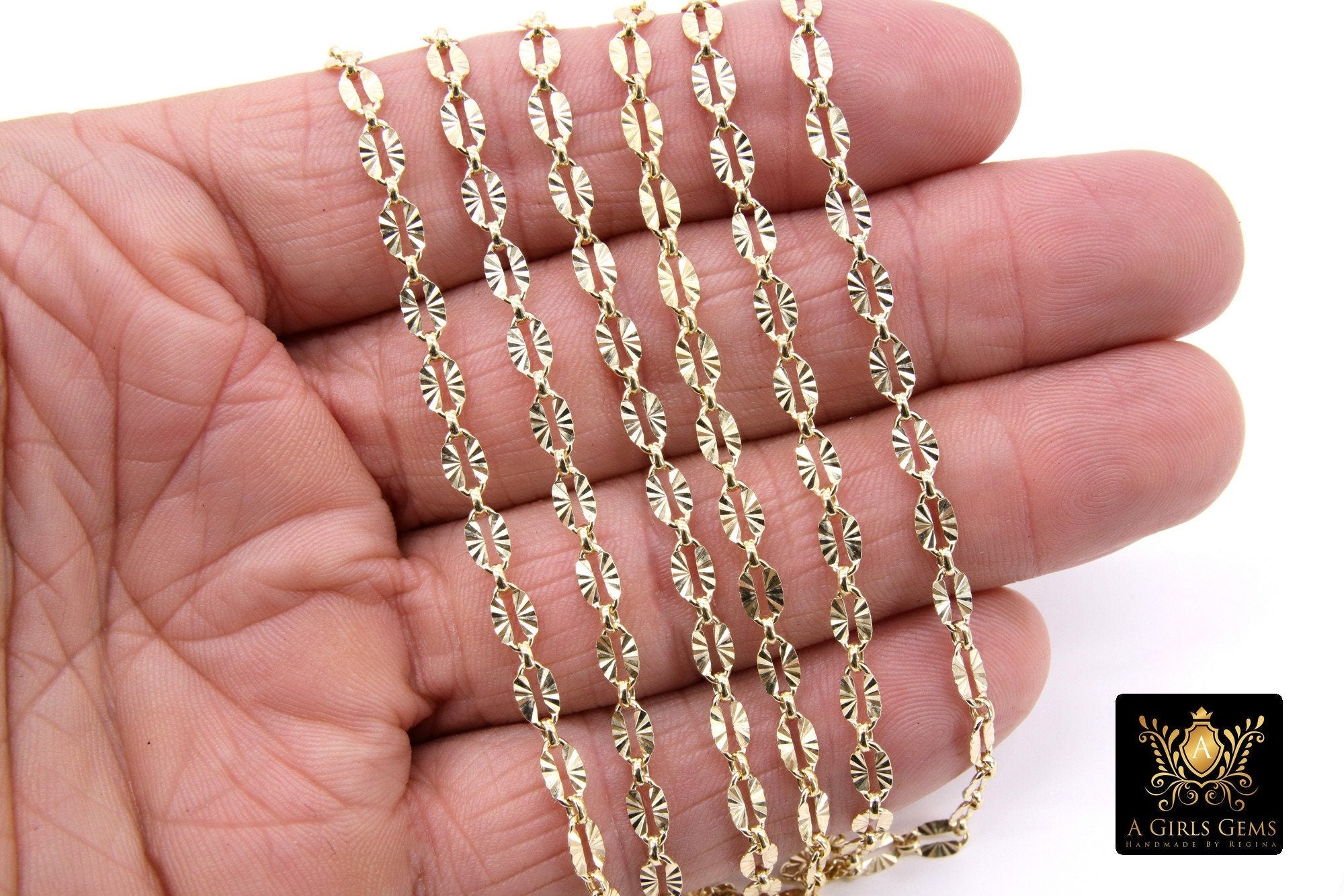 14 K Gold Fill Starburst Sequin Unfinished Chain
