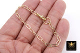 14K Gold Filled Paperclip Charm Bracelet, 14 K Gold Filled Swivel Fob Bracelet #2687, Fob Clip 8 mm Statement Bracelet