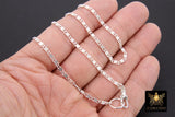 925 Sterling Silver Swivel Fob Bar Necklace, Silver Scroll Bar Chain Lariat Choker #2626, Lumachina Charm Necklace