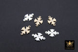 14 K Gold Filled Cross Connectors, CZ 925 Sterling Silver Filigree Crosses #3425, Pattern Textured 14 20 Jewelry