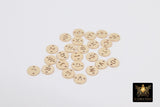 14 K Gold Filled Letter Connectors, 6 mm Gold Alphabet Letter #3423, Round Block Name Letters