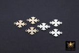 14 K Gold Filled Cross Connectors, CZ 925 Sterling Silver Filigree Crosses #3425, Pattern Textured 14 20 Jewelry