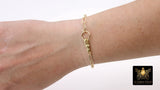 14K Gold Filled Paperclip Charm Bracelet, 14 K Gold Filled Swivel Fob Bracelet #2687, Fob Clip 8 mm Statement Bracelet