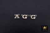 14 K Gold Filled Letter Charm, 6.5 mm Gold Alphabet Letters #3512, Minimalist Block Name Letter Links