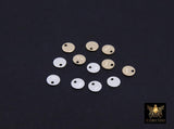 14 K Gold Filled Round Disc Charms, 925 Sterling Silver 4 mm Quality Tags #515, Stamped Jewelry Findings