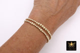 14 K Gold Filled Beaded Stretchy Bracelet Stacks