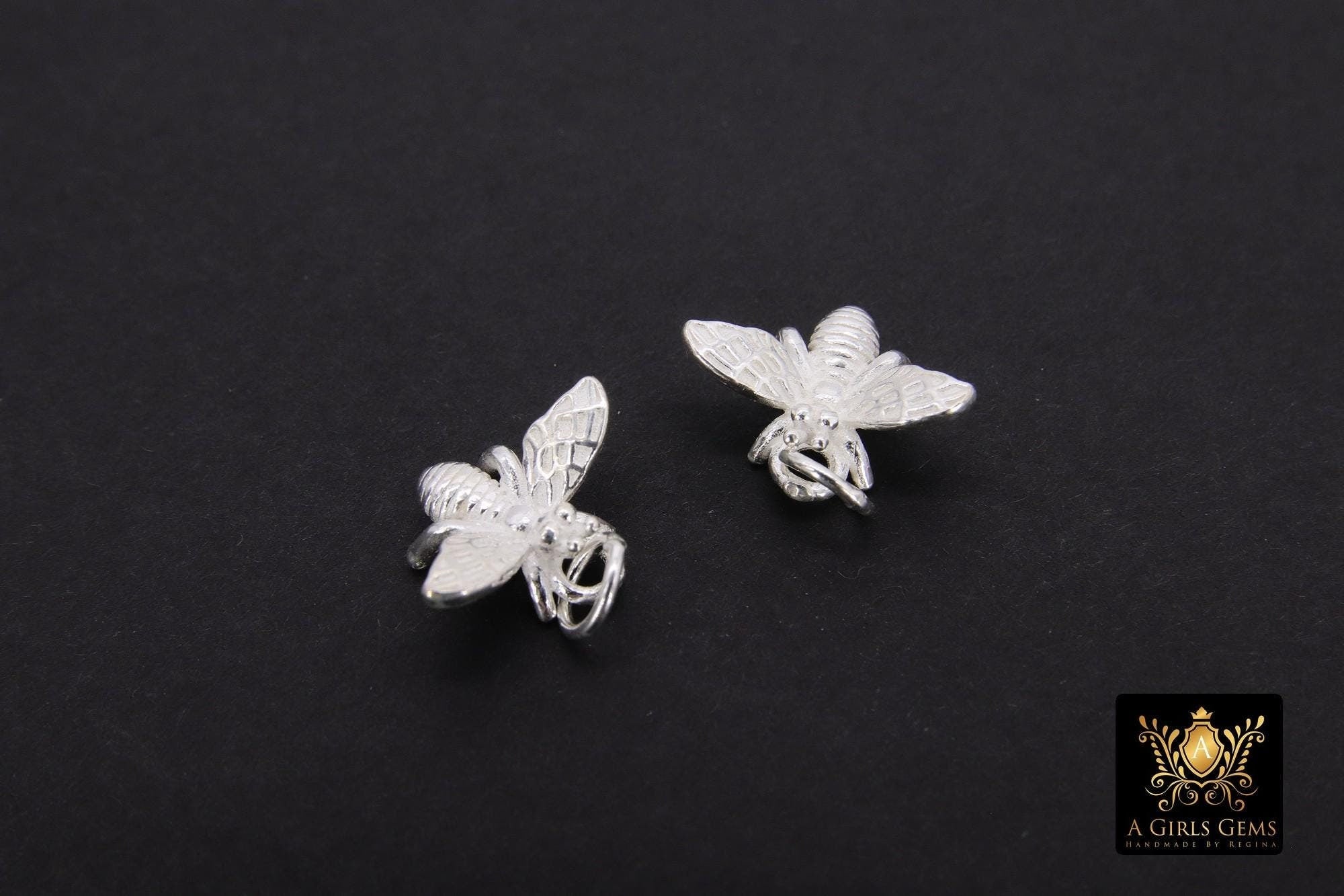 925 Sterling Silver Bumble Bee Charm