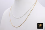 925 Sterling Silver Sequin Necklace, 14 K Gold Filled Starburst Paperclip Chain Choker, Handmade Everyday Jewelry Necklace