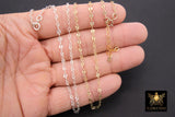 925 Sterling Silver Sequin Necklace, 14 K Gold Filled Starburst Paperclip Chain Choker, Handmade Everyday Jewelry Necklace