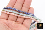 Gemstone Square Beads, Square Amazonite Cube Beads BS #316, 4 mm Spot Blue Jasper