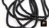 Black Heishi Beads, Smooth Black Beads BS #345, sizes in Donut 6 x 4 mm Rondelle