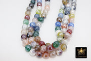Electroplated Mixed Agate Beads, Green Pink Faceted Agate BS #5, White Beige Blue Beads