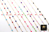 14 K Gold Filled Dainty Satellite Enamel Bracelet, Rainbow Beaded Gold Jewelry, Stamped 14/20