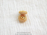 Round Donut Rondelle Beads, CZ Micro Pave Bead 5 x 10 mm, 18 k Gold Plated Fancy Spacer DIY Tassel Necklace Beads