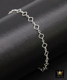 925 Sterling Silver Clover Chain Bracelet, 14 K Gold Filled Long Short Quatrefoil Link Bracelet, Dainty Everyday Jewelry