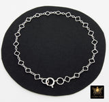 925 Sterling Silver Clover Chain Bracelet, 14 K Gold Filled Long Short Quatrefoil Link Bracelet, Dainty Everyday Jewelry