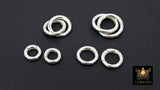 925 Sterling Silver Round Push Clasp, 10 mm 12 mm Small Round Shape #2842, 14 mm 16 mm Large Clip Connectors