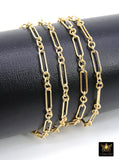 14 K Gold Filled Paperclip Chain, 11 mm Rectangle Rolo CH #800, 925 Sterling Silver Large Long Short Links CH# 807