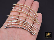 14 K Gold Filled Beaded Connectors, Long Bar 925 Sterling Silver Connectors #3601, Navajo Pearls